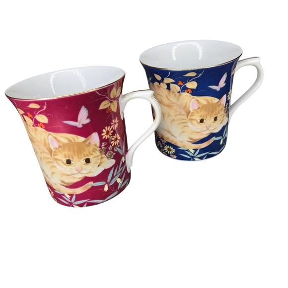 Takahashi Cathy Cat Mugs (2) - Picture 1 of 5